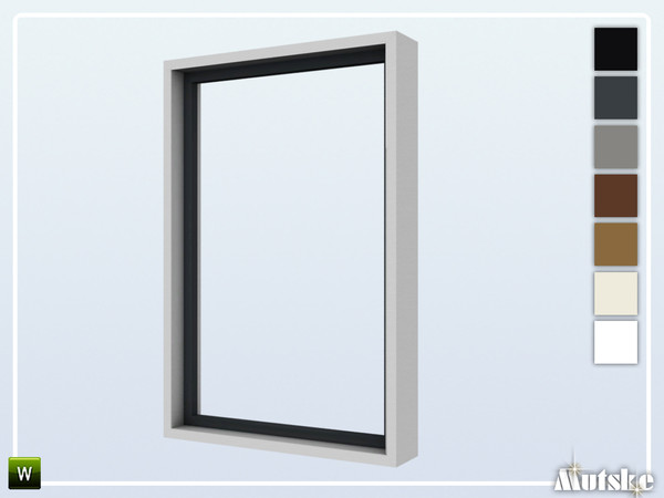 Sims 4 — Preston Window 1,5 1x1 by Mutske — This window is part of the Preston Window Wall. Made by Mutske@TSR. 