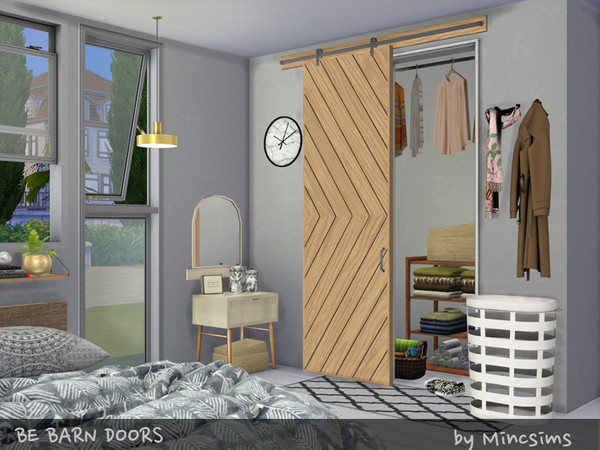Sims 4 — Be Barn Doors by Mincsims — Be Sliding Barn Doors The set consinsts of 15 barn doors. *5 sliding barn doors *5