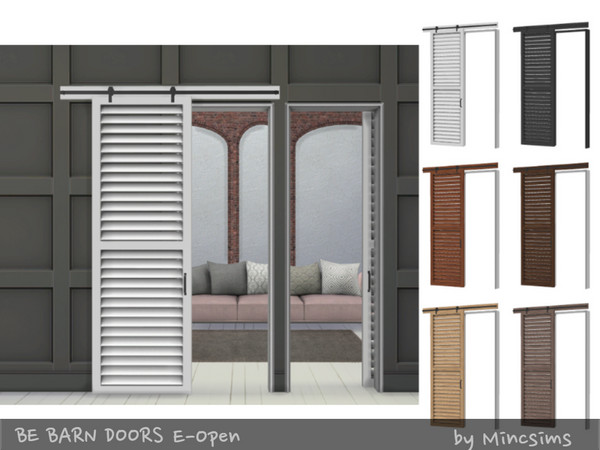 Sims 4 — Be Barn Door E Open by Mincsims — a part of Be Sliding Barn Doors