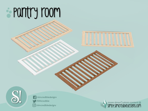Sims 4 — Naturalis Pantry Shelf by SIMcredible! — by SIMcredibledesigns.com available at TSR 3 colors variations
