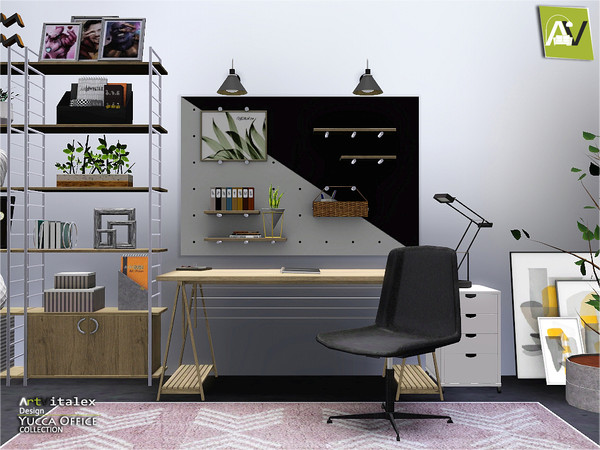 Sims 3 — Yucca Office by ArtVitalex — - Yucca Office - ArtVitalex@TSR, Dec 2020 - All objects are recolorable - Yucca