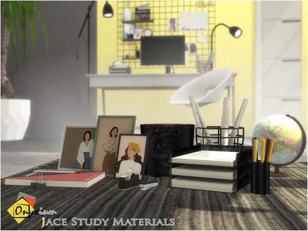Sims 4 — Jace Study Materials by Onyxium — Onyxium@TSR Design Workshop Study Room Collection | Belong To The 2020 Year