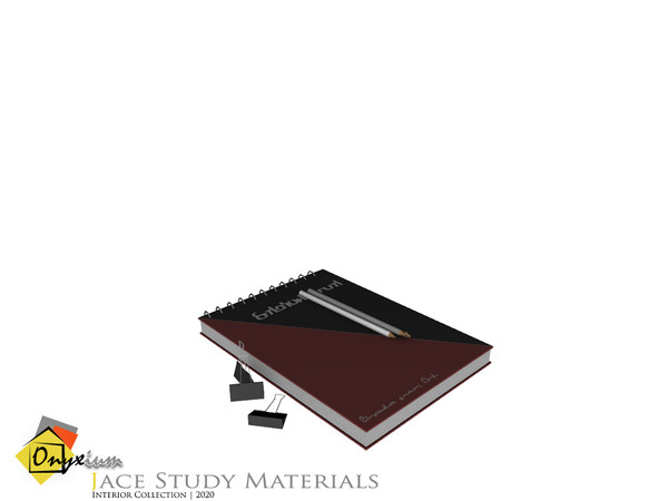 Sims 4 — Jace Sketchbook, Pencils And Paperclips by Onyxium — Onyxium@TSR Design Workshop Study Room Collection | Belong