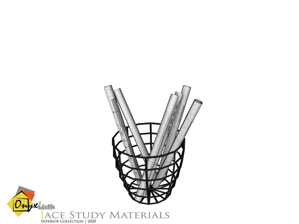 Sims 4 — Jace Project Maps And Basket by Onyxium — Onyxium@TSR Design Workshop Study Room Collection | Belong To The 2020