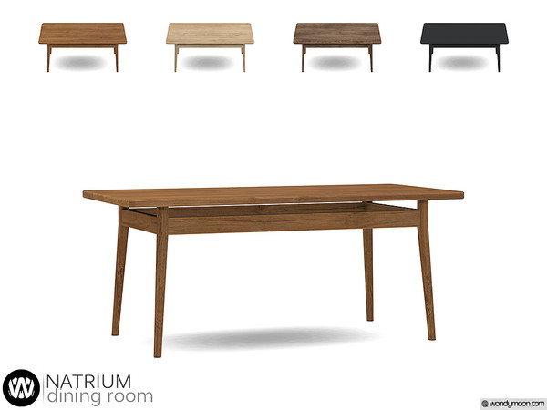 Sims 4 — Natrium Dining Table by wondymoon — - Natrium Dining Room - Dining Table - Wondymoon|TSR - Creations'2020