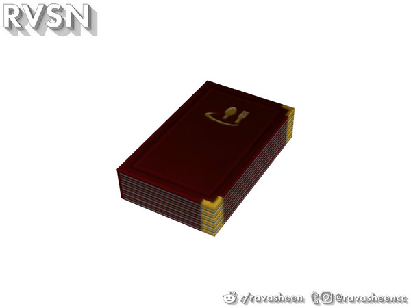Sims 4 — Enjoy The Lentil Things Menus by RAVASHEEN — Decorative stack of menus.