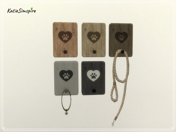 Sims 4 — Dog Leash Holder (2) by Katiesimspire — Dog leash holder, that can be customised with different leashes and dog