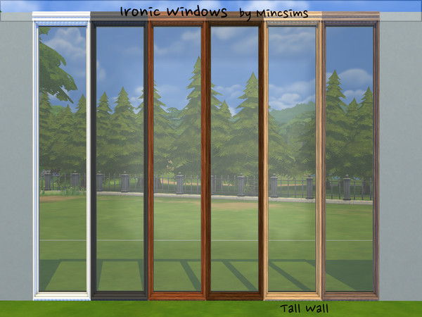 Sims 4 — Ironic TallWall Closed by Mincsims — Diagonal is supported. a part of Ironic Set. It is optimized for Ironic