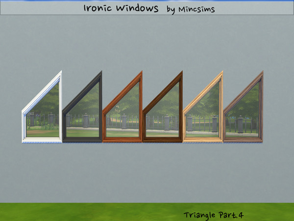 Sims 4 — Ironic Triangle P4 by Mincsims — Diagonal is supported. a part of Ironic Set. It is optimized for Ironic sets.