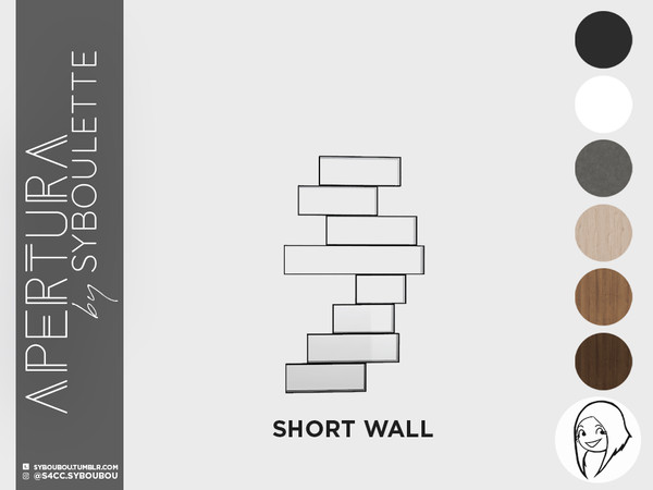 Sims 4 — Apertura set - Displaced rectangle window (short middle) by Syboubou — This window will give an extra
