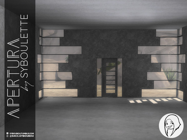 Sims 4 — Patreon Early Release - Apertura build set by Syboubou — This set offers three windows with a unique shape and a