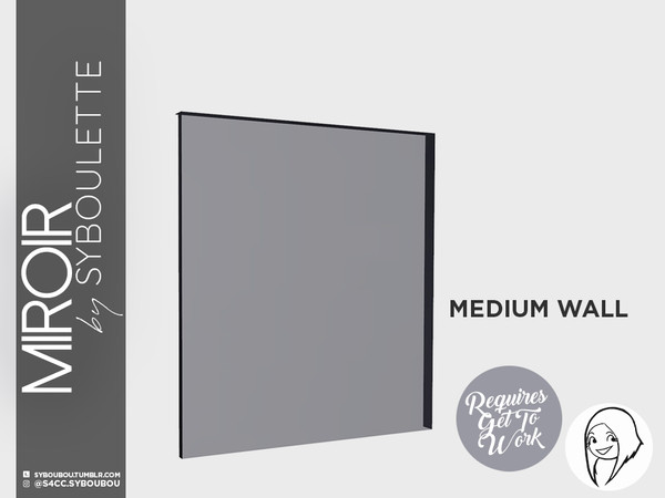 Sims 4 — Mirror set - Window (3 tiles - medium) by Syboubou — Full height and full tile width window for a seamless look.