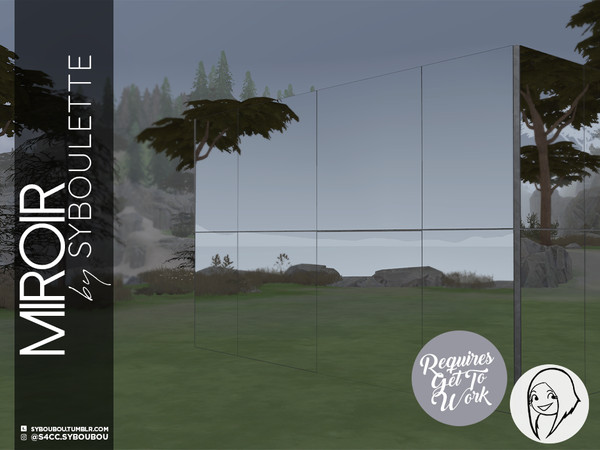 Sims 4 — Patreon Early Release - Miroir Set by Syboubou — This is a set to make a mirror house ! It includes full