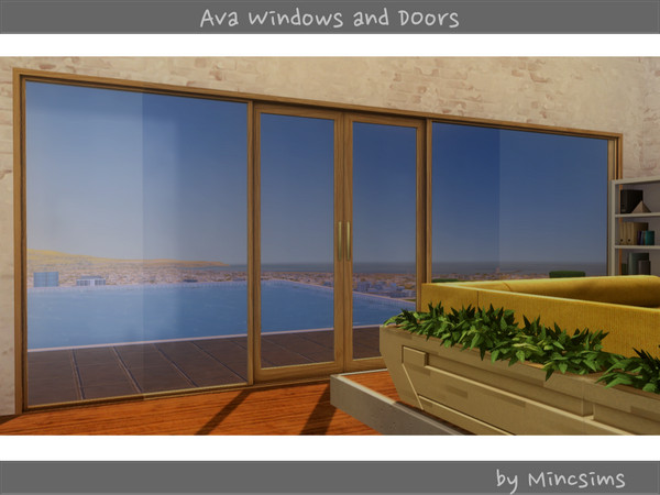 Sims 4 — Ava windows and Doors by Mincsims — These are expandable and seamless windows and doors. You can make windows as