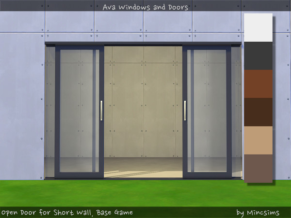 Sims 4 — Ava Open Door A Short wall by Mincsims — There are no frames on both sides. a part of Ava Set. It is optimized