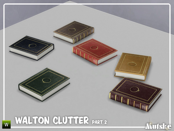 Sims 4 — Walton Clutter Book Lying by Mutske — This book is part of the Walton Clutter Set. It has some extra slots for