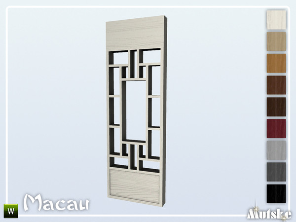 Sims 4 — Macau Roomdivider Dawo by Mutske — This roomdivider is part of the Macau Contructionset, it has an extra slot to
