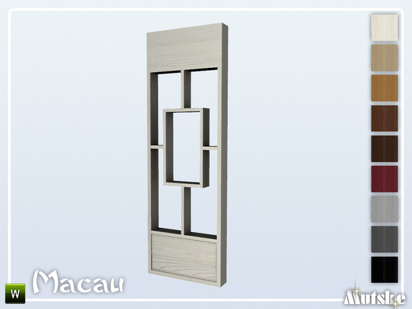 Sims 4 — Macau Roomdivider Puwan by Mutske — This roomdivider is part of the Macau Contructionset, it has extra slots to