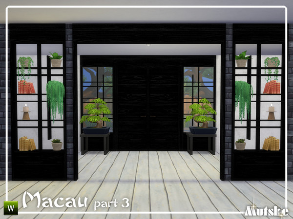Sims 4 — Macau Construction Part 3 by Mutske — These type of windows, roomdividers and wallpanels are based on oriental