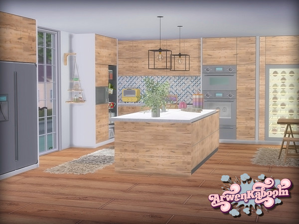 Sims 4 — Frosted Grove I by ArwenKaboom — Hellooo everyone! A new kitchen is here, it will consist of 5 sets that will be