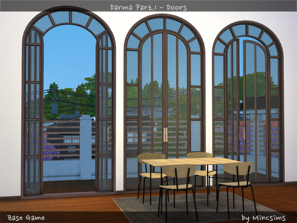 Sims 4 — Darma Part.1 - Doors by Mincsims — These arch shapes bring elegance to your Sim's home. The set consists of 6