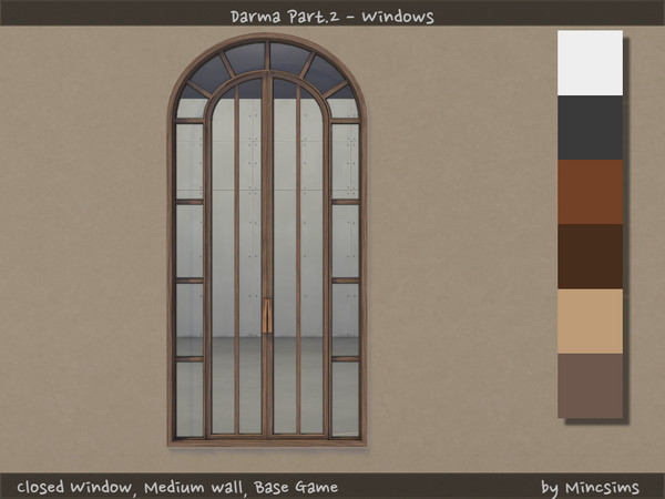 Sims 4 — Darma Window by Mincsims — for medium wall 6 swatches