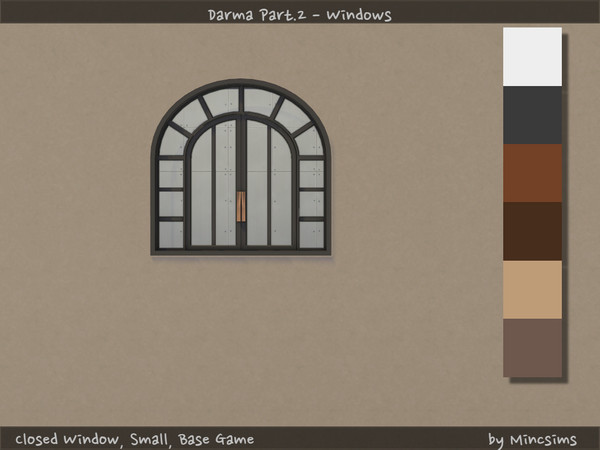 Sims 4 — Darma Small Window by Mincsims — for short wall 6 swatches