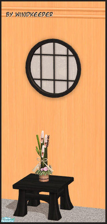 Sims 2 — Tokyo 1t round screen window diag by Windkeeper — Diagonal version of Tokyo 1t round screen window. Requires
