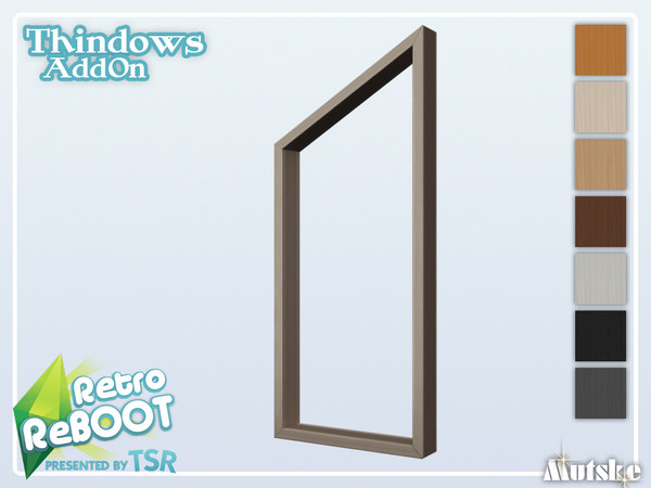 Sims 4 — RetroReBOOT Thindows AddOn Trapez Side 4 1x1 by Mutske — This window is part of the RetroReBOOT Thindows AddOn
