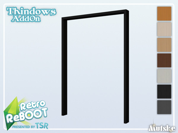 Sims 4 — RetroReBOOT Thindows AddOn Arch 2x1 by Mutske — This arch is part of the RetroReBOOT Thindows AddOn