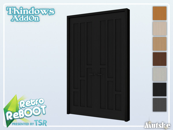 Sims 4 — RetroReBOOT Thindows AddOn Door Privat 2x1 by Mutske — This door is part of the RetroReBOOT Thindows AddOn