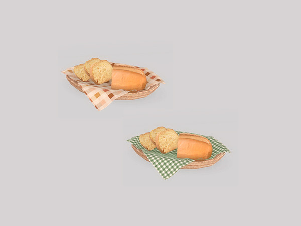 Sims 4 — Retro ReBOOT - Kitchen Enya Bread Basket by ung999 — Kitchen Enya Bread Basket Color Options : 2 Located at