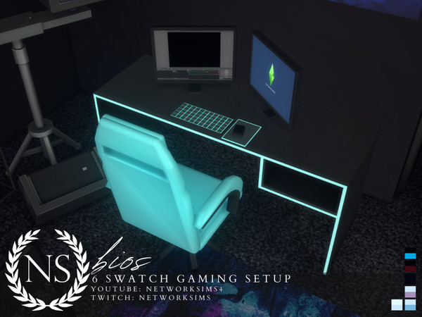 Sims 4 — Bios Gaming Setup - Networksims by networksims — A gaming setup in 6 colours.