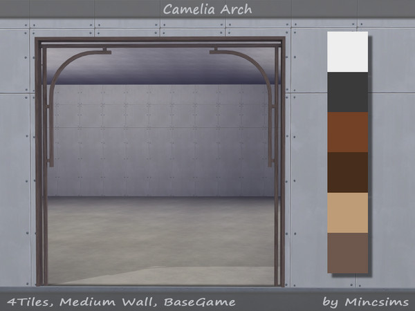 Sims 4 — Camelia Arch 4Tiles for Medium Wall by Mincsims — for medium wall 6 swatches