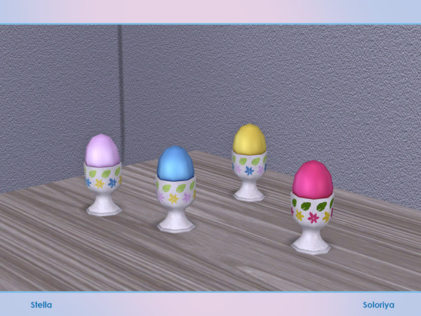 Sims 4 — Stella. Egg Cup by soloriya — Decorative egg cup. Part of Stella set. 4 color variations. Category: Decorative -