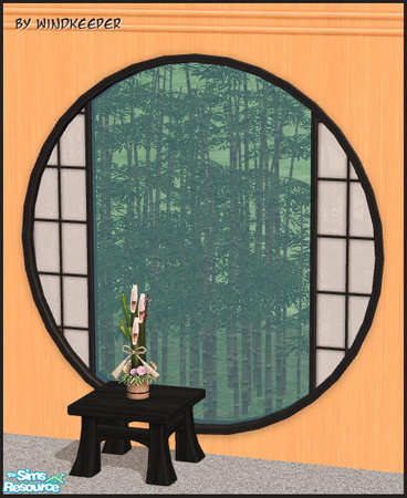 Sims 2 — Tokyo 3t round screen  window by Windkeeper — Linked to Tokyo main window for colors. Requires that file to