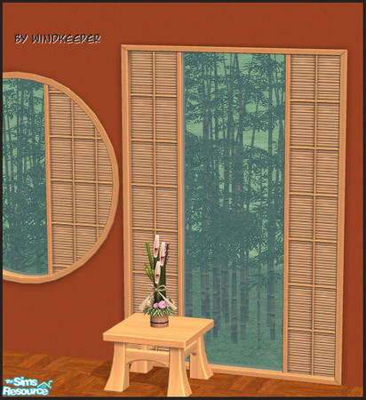 Sims 2 — Tokyo window - light wood frame by Windkeeper — Frame recolor for Tokyo main window. Requires that file to work.