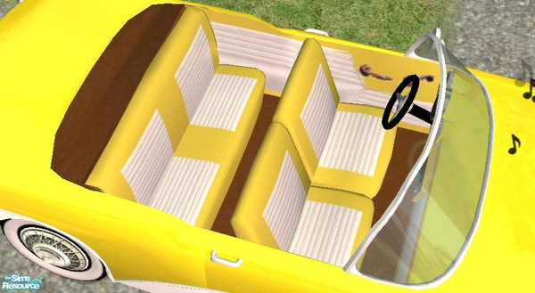Sims 2 — Classic Radio - Yellow Interior by Dr Pixel — Interior color option for the Classic Radio decorative car