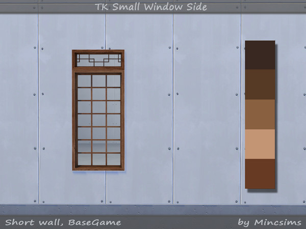Sims 4 — TK Side Small Window 1T by Mincsims — 5 swatches for short wall