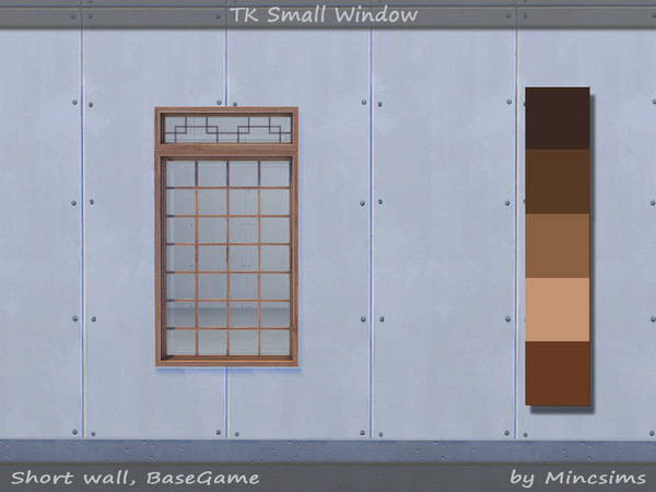 Sims 4 — TK Small Window 1T by Mincsims — 5 swatches for short wall