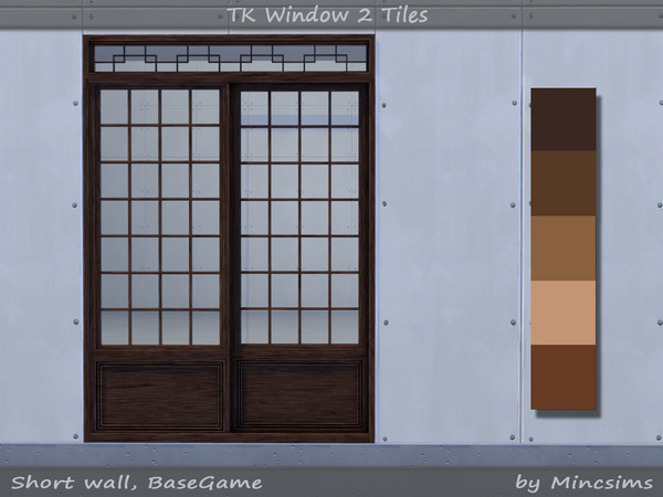 Sims 4 — TK Window 2T by Mincsims — 5 swatches for short wall