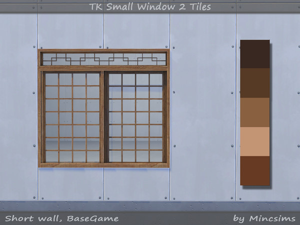 Sims 4 — TK Small Window 2T by Mincsims — 5 swatches for short wall