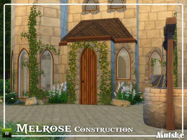 Sims 4 — Melrose Construction Part 2 by Mutske — These type of windows and doors are based on Gothic influences, but you