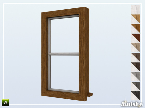 Sims 4 — Shingle Window Counter No Frame Fixed 1x1 by Mutske — Part of the construtionset Shingle. Made by Mutske@TSR. 