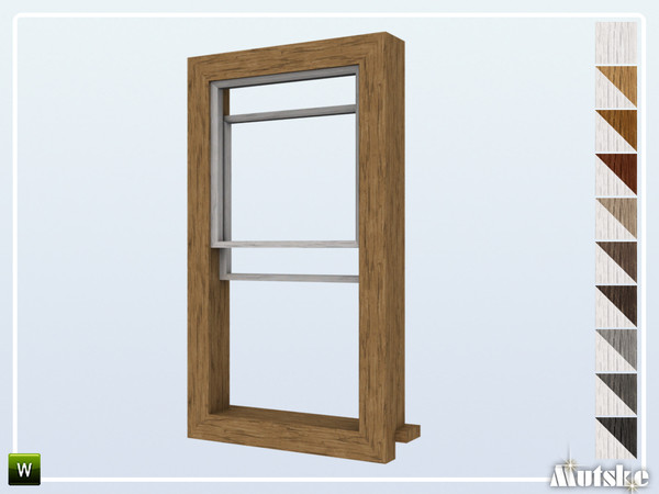 Sims 4 — Shingle Window Counter No Frame Open 1x1 by Mutske — Part of the construtionset Shingle. Made by Mutske@TSR. 