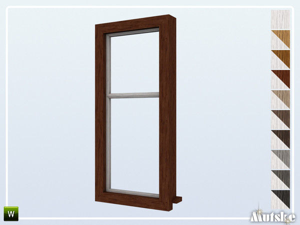 Sims 4 — Shingle Window Middle No Frame Fixed 1x1 by Mutske — Part of the construtionset Shingle. Made by Mutske@TSR. 