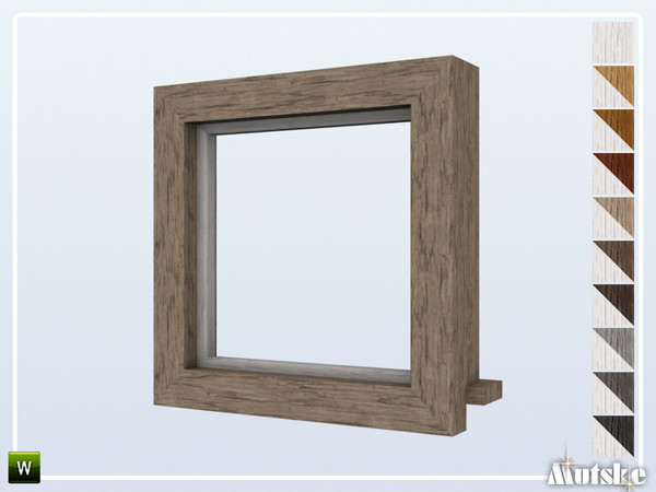 Sims 4 — Shingle Window Privat No Frame Fixed 1x1 by Mutske — Part of the construtionset Shingle. Made by Mutske@TSR. 