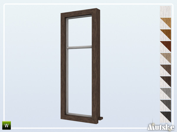 Sims 4 — Shingle Window Tall No Frame Fixed 1x1 by Mutske — Part of the construtionset Shingle. Made by Mutske@TSR. 