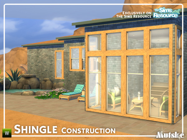 Sims 4 — Shingle Construction Part 1 by Mutske — The Shingle style is distinctly American and traces its beginnings to