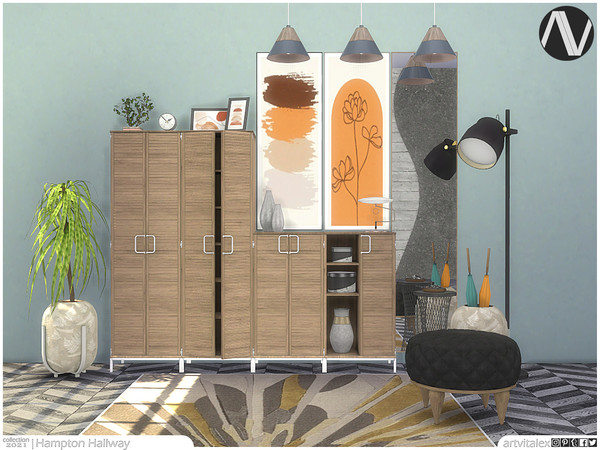 Sims 4 — Hampton Hallway by ArtVitalex — Hallway Collection | All rights reserved | Belong to 2021 ArtVitalex@TSR -